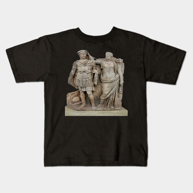 Nero and His Mother, Agrippina Roman Statue Kids T-Shirt by taiche